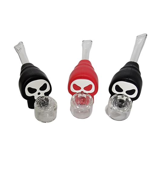 Skull Glass/Silicone HP 3pk