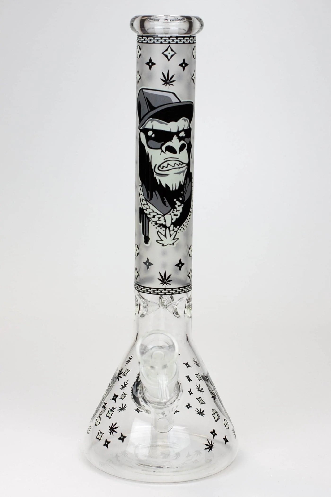 14" Glass Gorilla Glow-in-the Dark Water Pipe