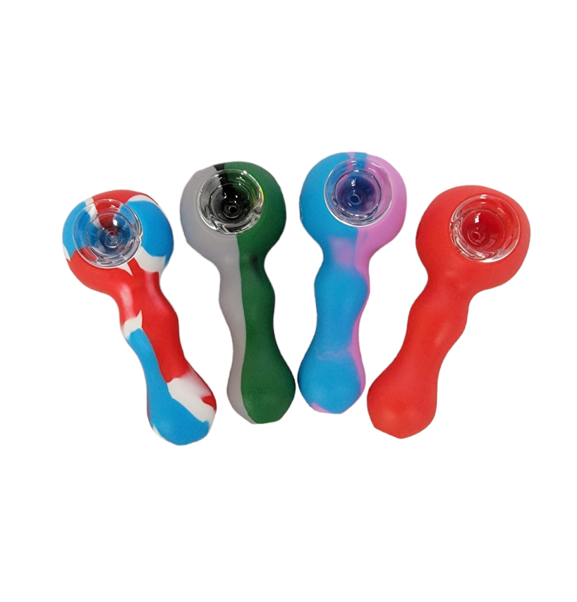 Silicone Spoon Hand Pipe - 4ct