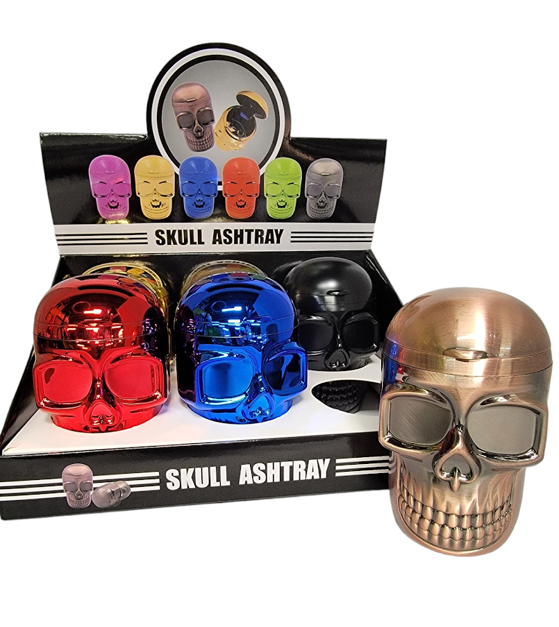 Skull LED Ashtray 6ct