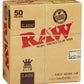 Raw King Size Classic Rolling Papers - Display 50ct