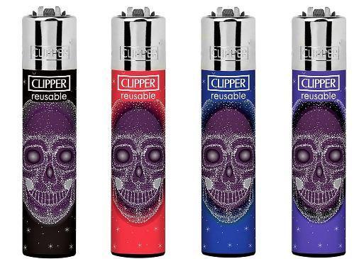 Clipper Skulls 9 Lighter - Display 48ct