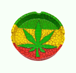 Rasta Leaf Ashtray - 2ct