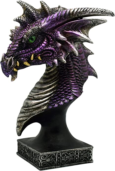 Purple Dragon Head Statue