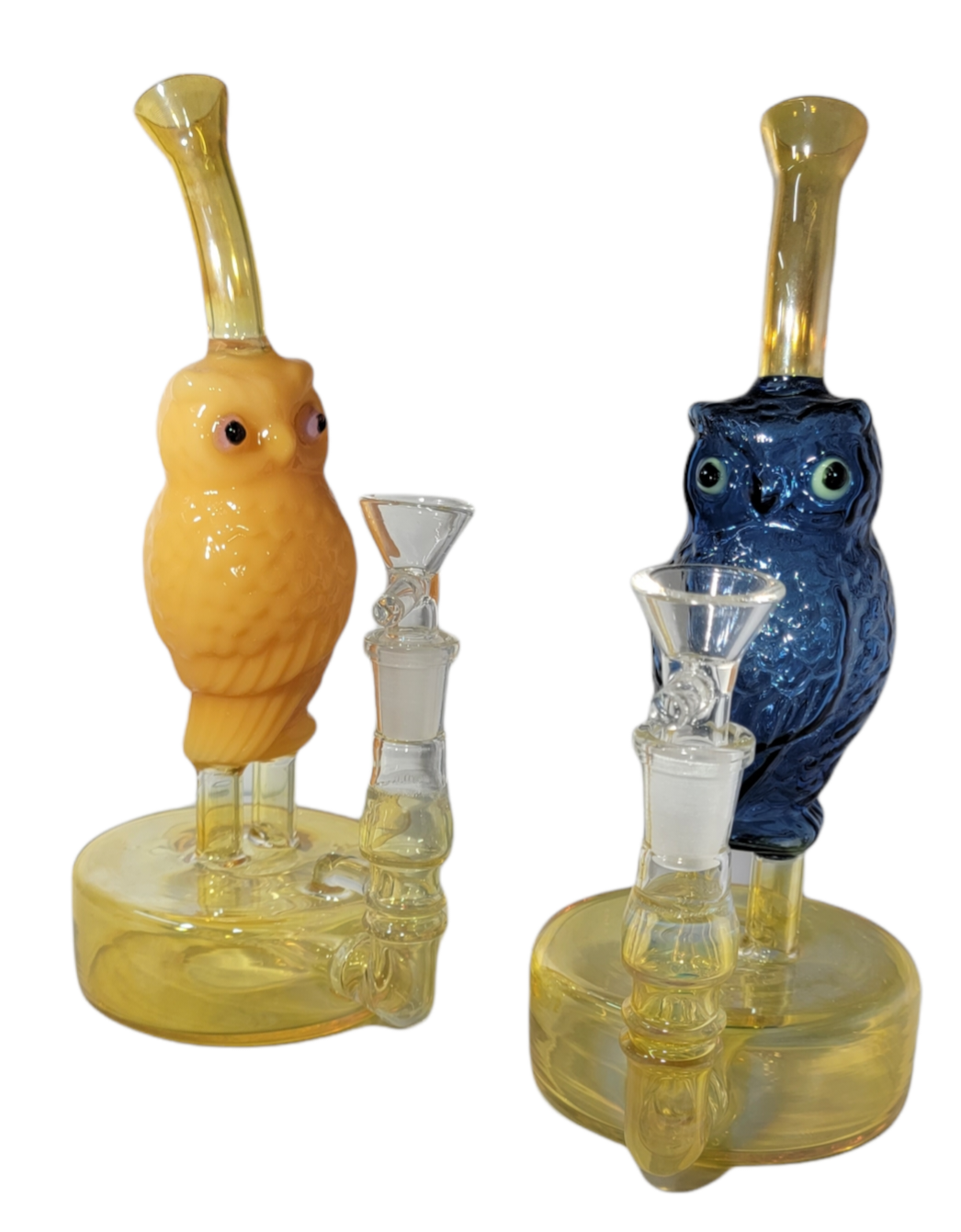 8.5" Glass Owl Waterpipe (4838)