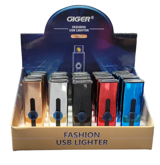 Giger Fashion USB Lighter - Display 20ct