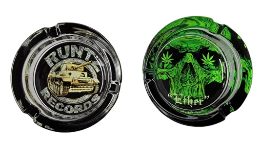 Glow in the Dark Skull and Tank Ashtray - 6ct