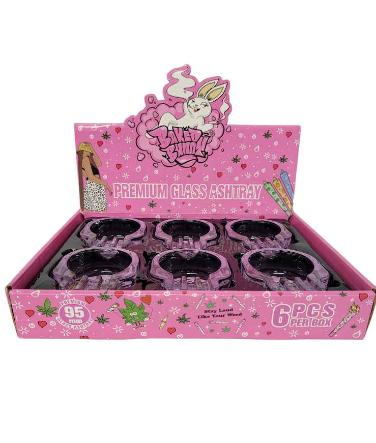 Pink Skull Ashtray 6pk