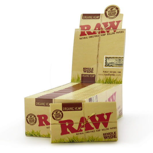 Raw Single Wide Organic Hemp Papers