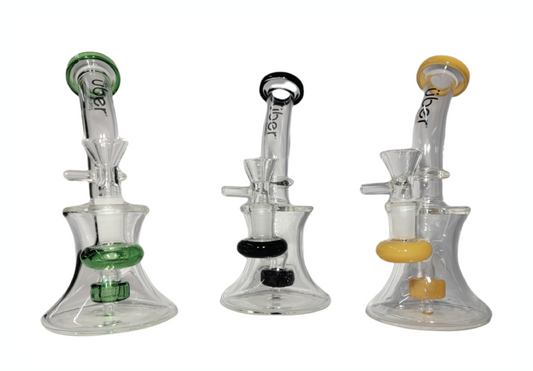 7" Uber Glass Bent Neck Water Pipe (107-005)