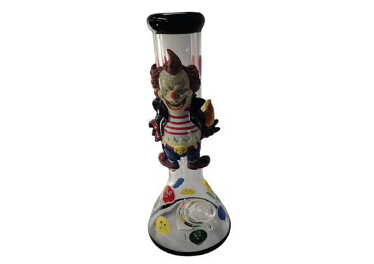 14" Glass Clown Water Pipe (013)