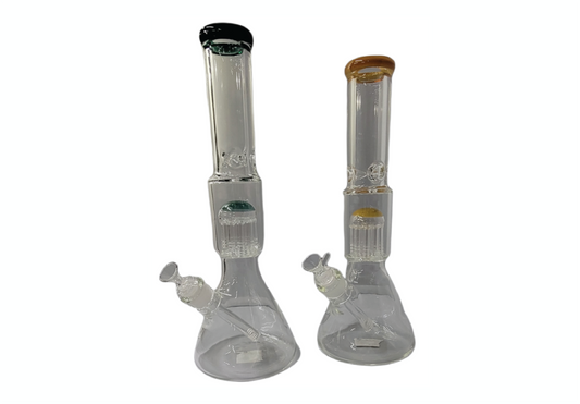 15" Glass Beaker Water Pipe with Showerhead Perk