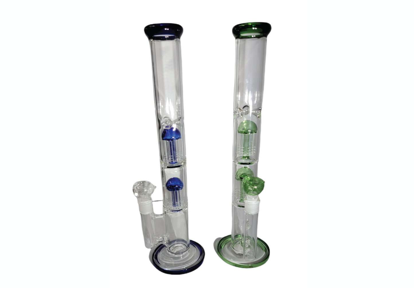 16" Straight Glass Water Pipe with Two Octopus Perks (WP4101)