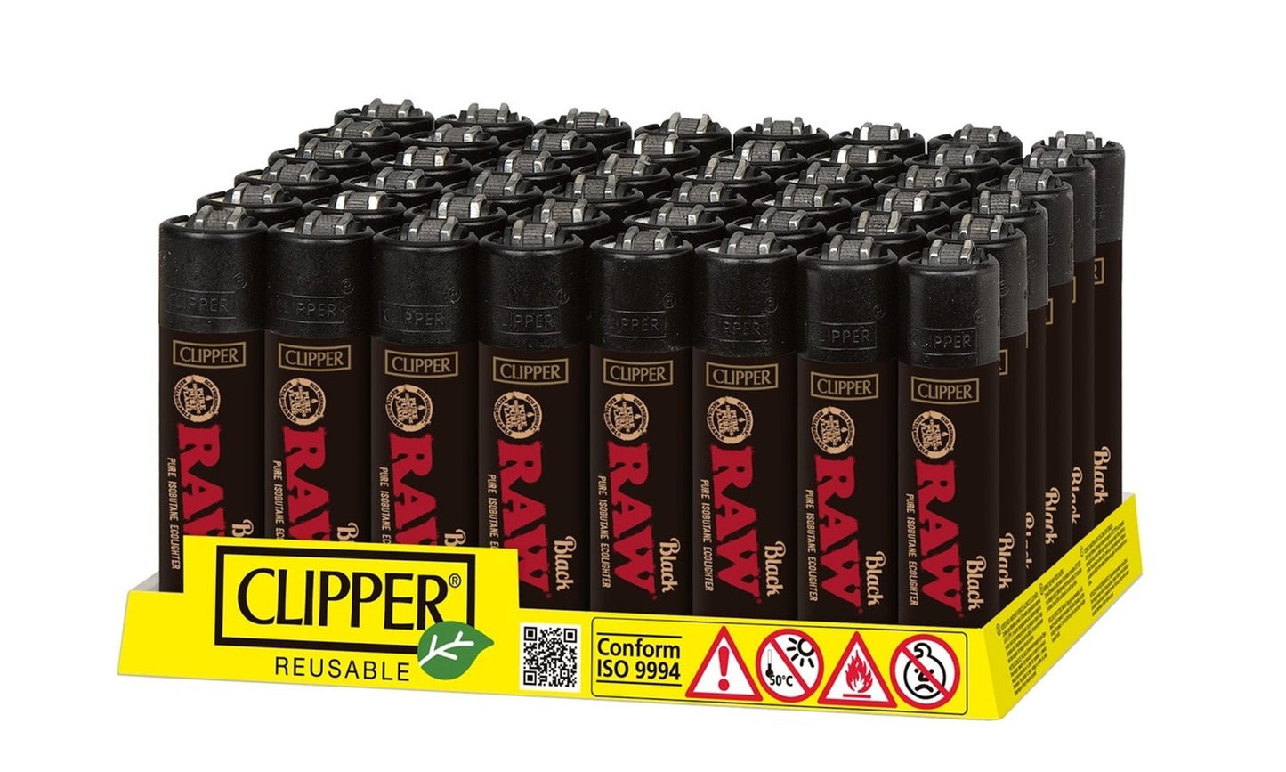 Clipper Raw Black Lighter - Display 48ct