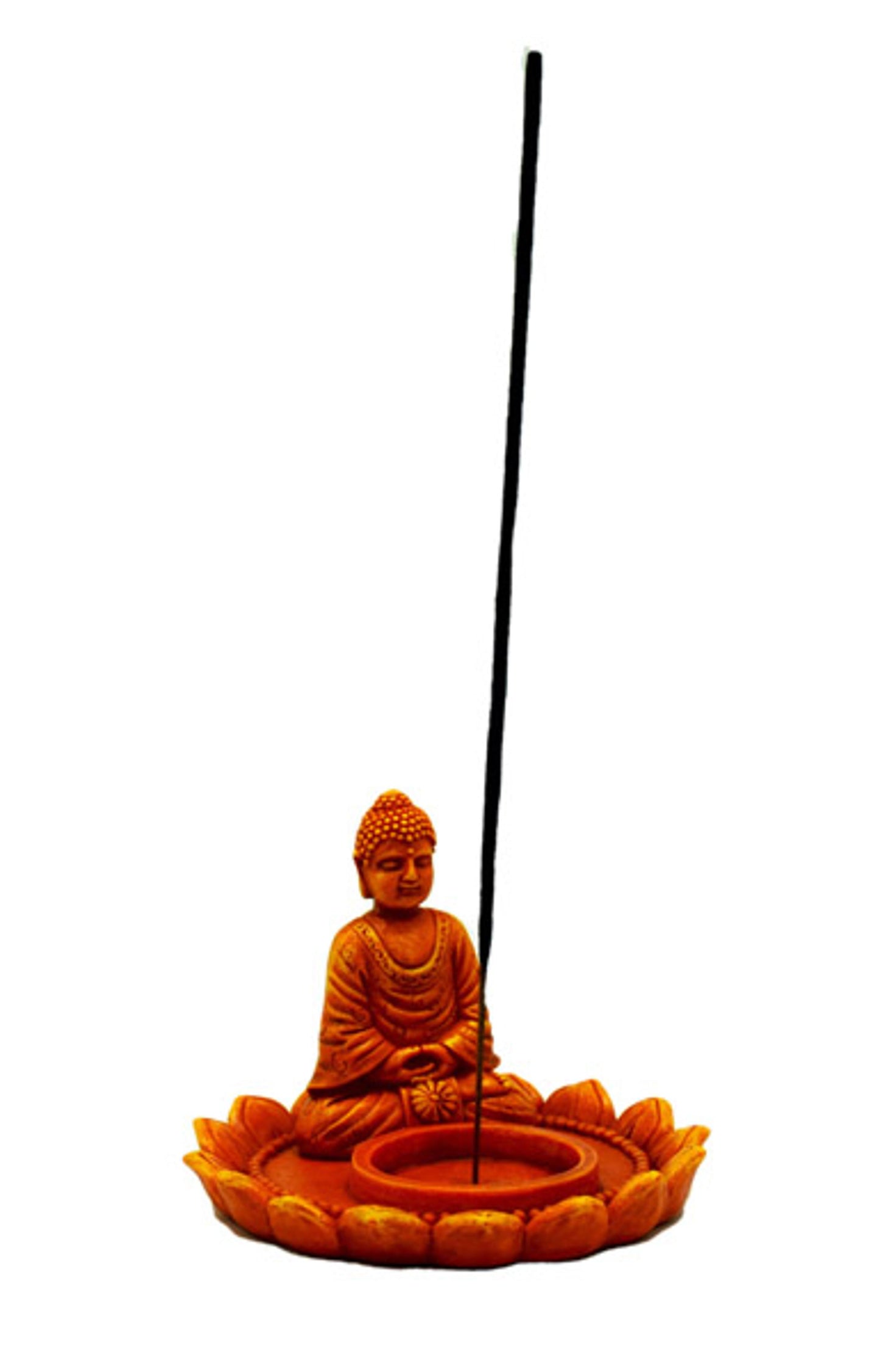 Orange Buddha Incense/ Tea Light Candle Holder