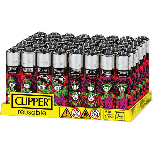 Clipper Zombie Mask Lighter - Display 48ct